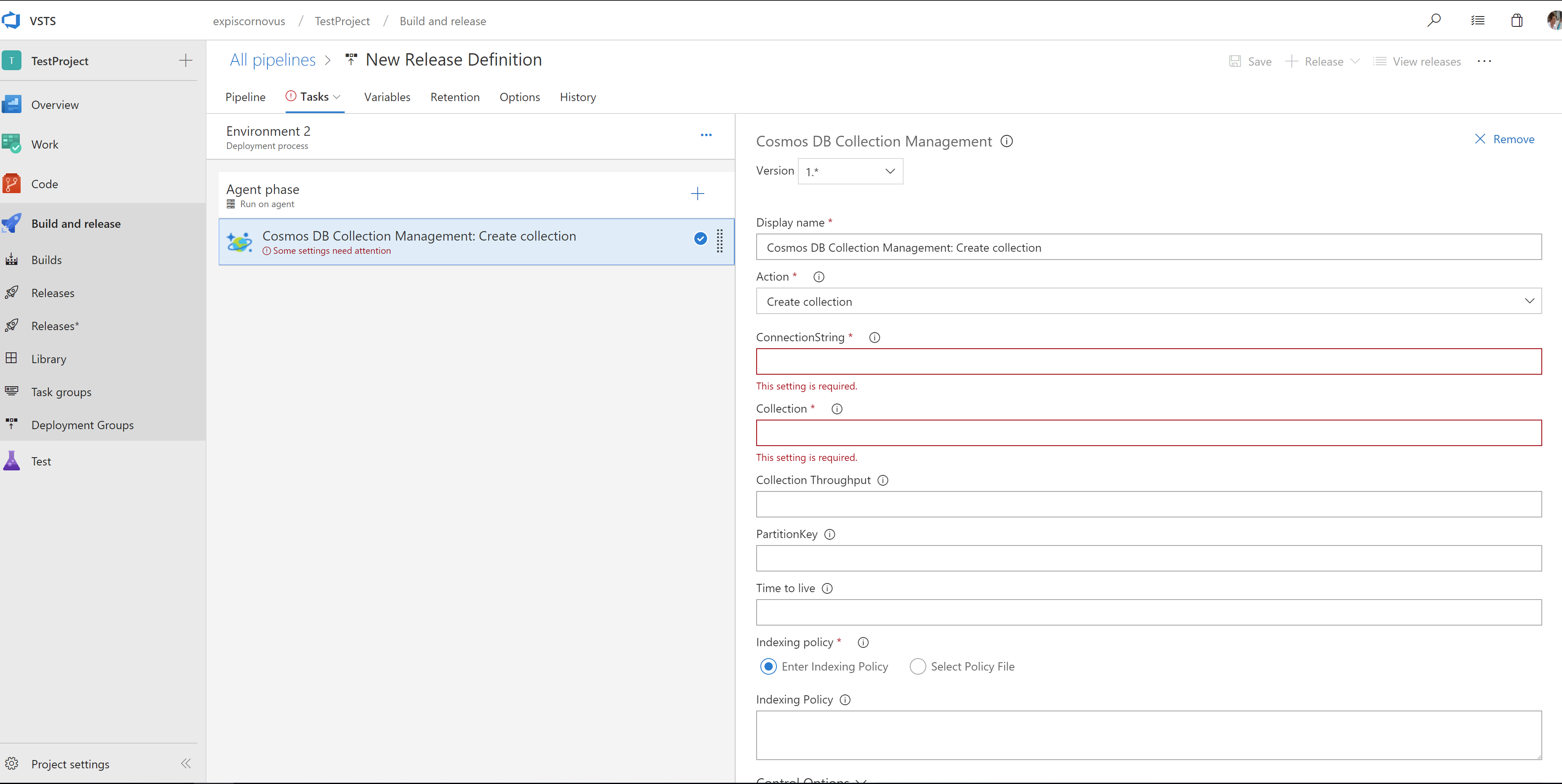 Collection Management task